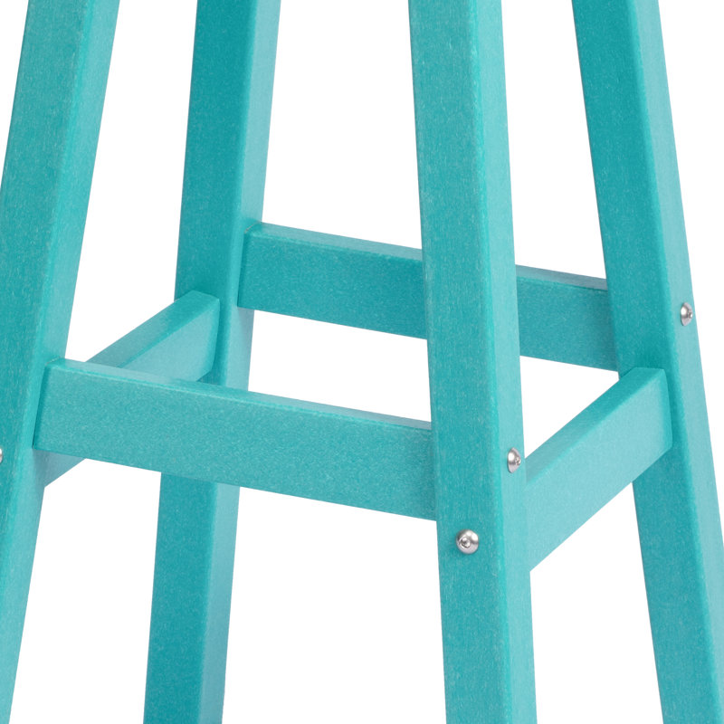 Laguna Outdoor Stool, Teal, 29"