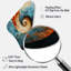 Cindylou - Art mural abstrait en spirale à imprimé métallique asymétrique, décoration murale de forme irrégulière orange-110463273