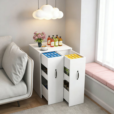 Bibliothèque sur pied en bois à 3 niveaux avec tiroir coulissant et armoire anti-poussière, idéale pour les solutions de rangement pour le bureau et la maison