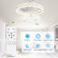 Ventilateur de plafond encastré blanc moderne Desnoyer de 20 po avec lumières, à intensité variable 3 couleurs et à 6 vitesses avec télécommande et commande APP, ventilateur de plafond fermé à profil bas pour le salon de la chambre à coucher-87908652