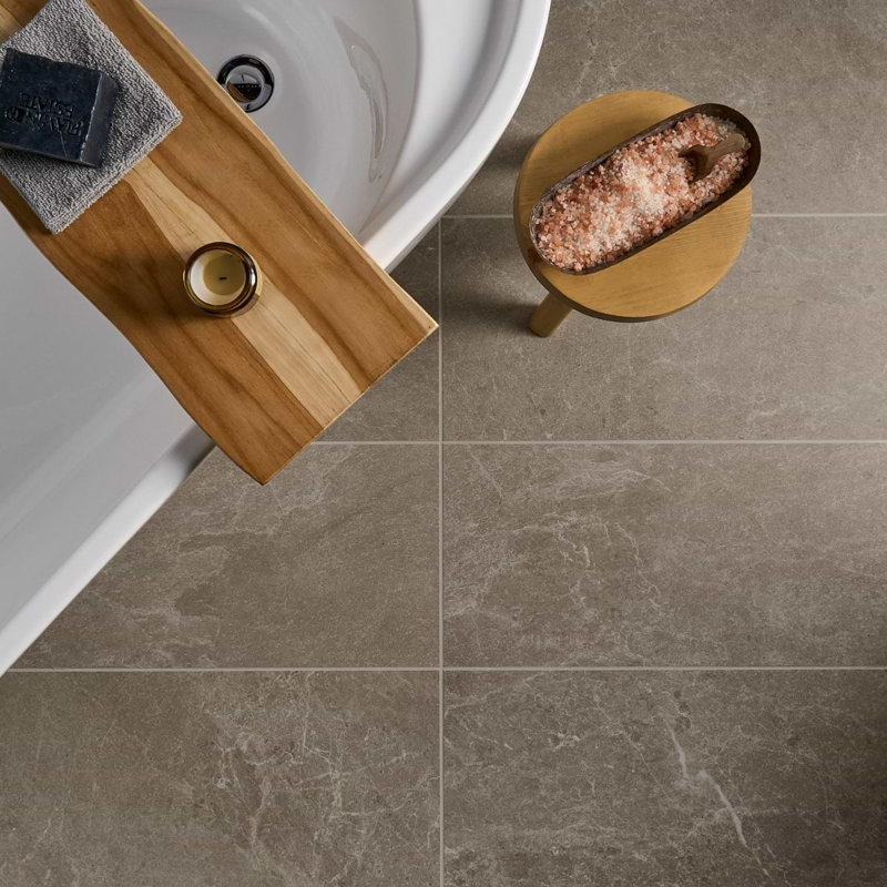 ZenTech 12x24 Matte Porcelain Tile, Greige Beige