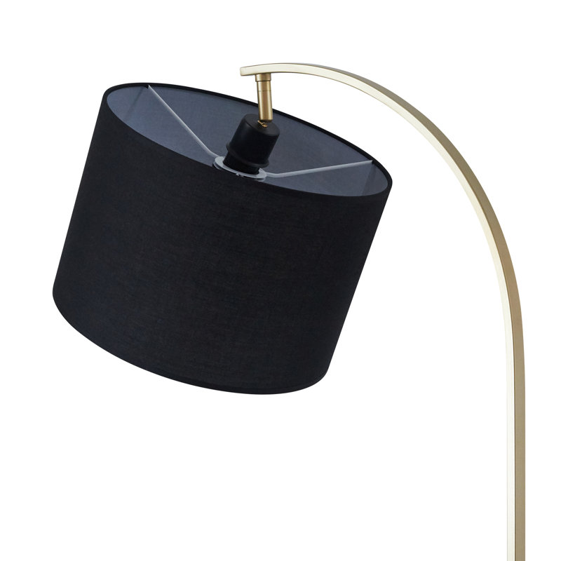 Lampe sur pied arquée 65 po Danna, Noir