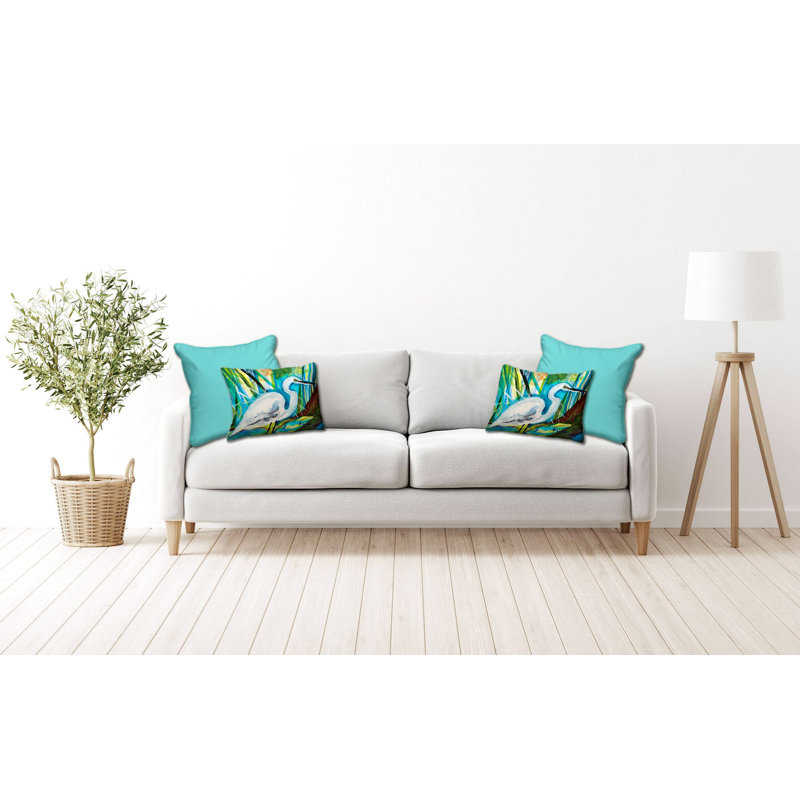 Housse et insert de coussin décoratif rectangulaire en polyester pour l'extérieur, H 16 po x l 20 po