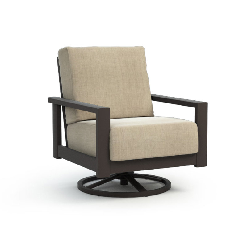 Elements Cushion Outdoor Swivel Lounge Chair, Cast Ash, Hickory
