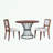 Round Dining Set with 2 Upholstered Chairs-142276436-142276424-142276428