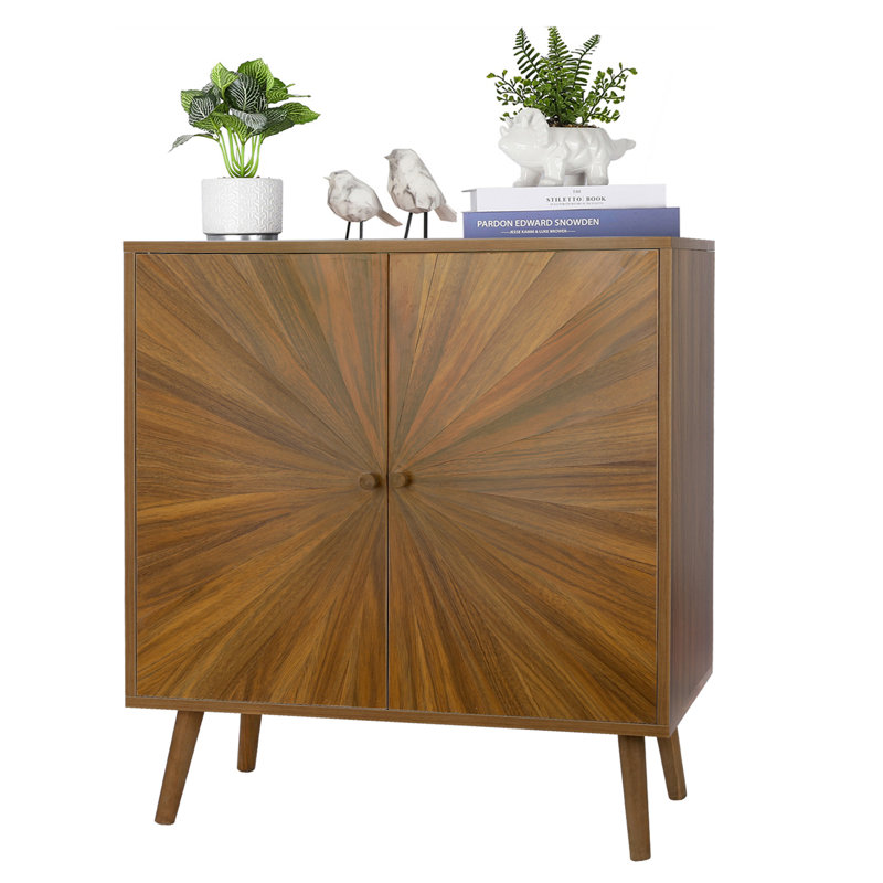 2 Door Wood Accent Cabinet Storage Cabinet with Adjustable Shelf