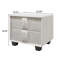 16.93-Inch Beige Nightstand With 2 Drawers