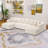 Kustas 133.45''W Corduroy U-shape Modular Low Back Vacuumed Sectional-873081704