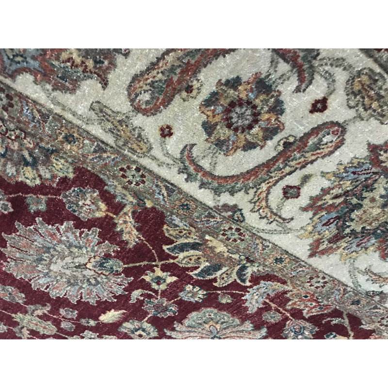 Shamas Oriental Area Rug in Red/Ivory/Green/Yellow