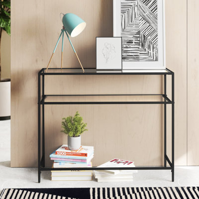 Lyra Glass Top Console Table