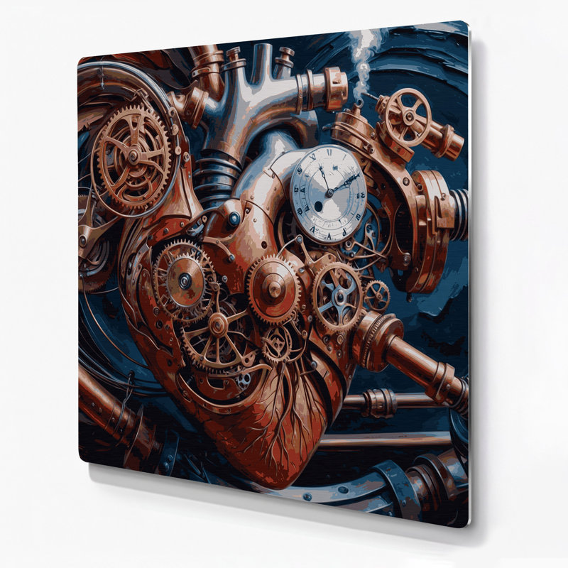 Art mural en métal Sci Fi, H 192 po x l 192 po x P 0,05 po