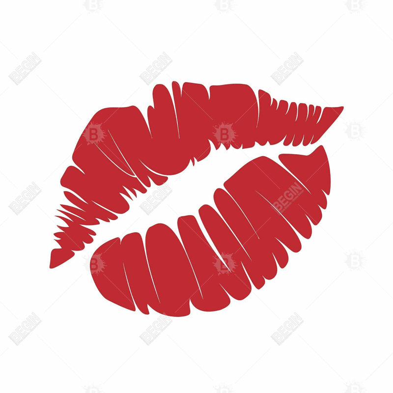 " Red Lipstick Mark "
