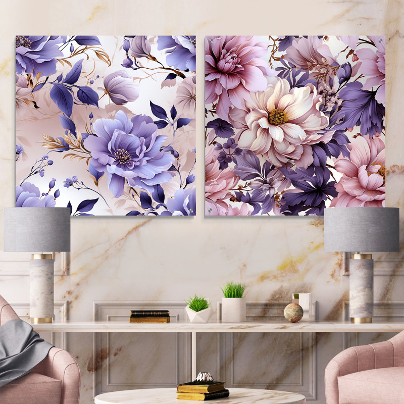 Ethereal Floral Elegance Victorian, H 16 po x l 33 po