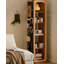 Solid Wood Frame Rectangle Freestanding Mirror with Shelves