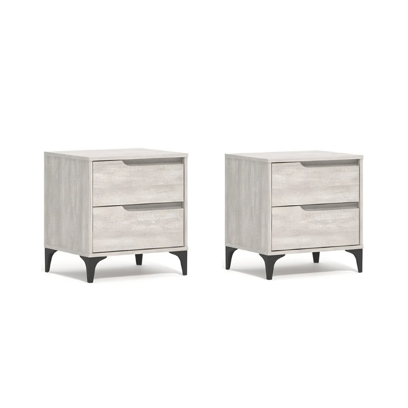 Norcross 2 Pieces Bedroom Set, Dusty Gray Oak