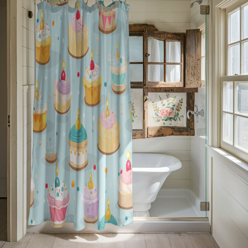 Party Joy - Rideau de douche Premium, H 74 po x l 71 po