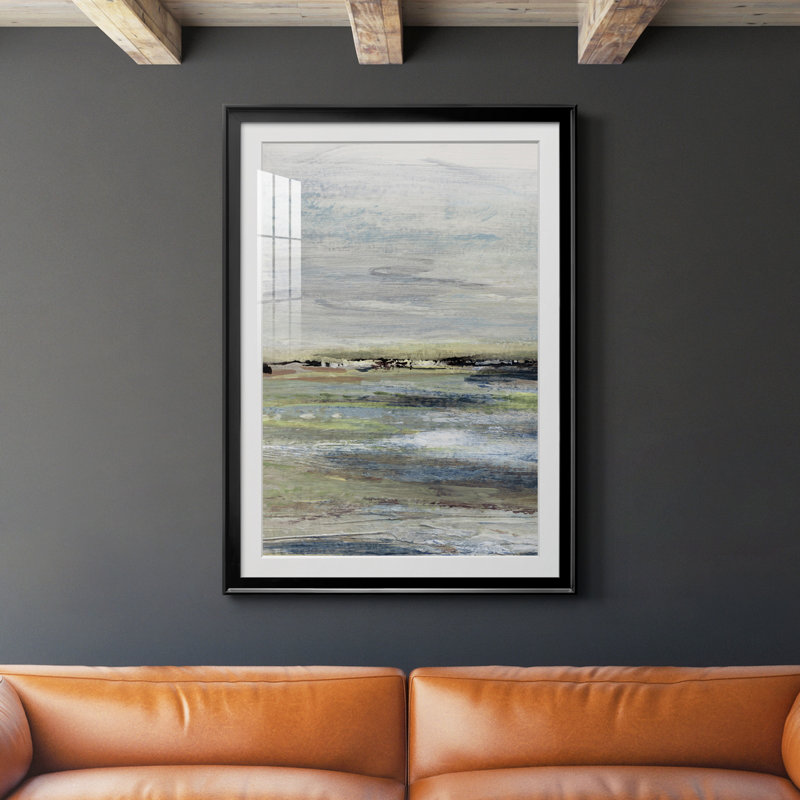 Wetlands I - peinture encadrée, H 26,5 po x l 36,5 po x P 1,5 po, Noir