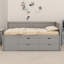 Lit de jour avec tiroirs et tablettes-443369930
