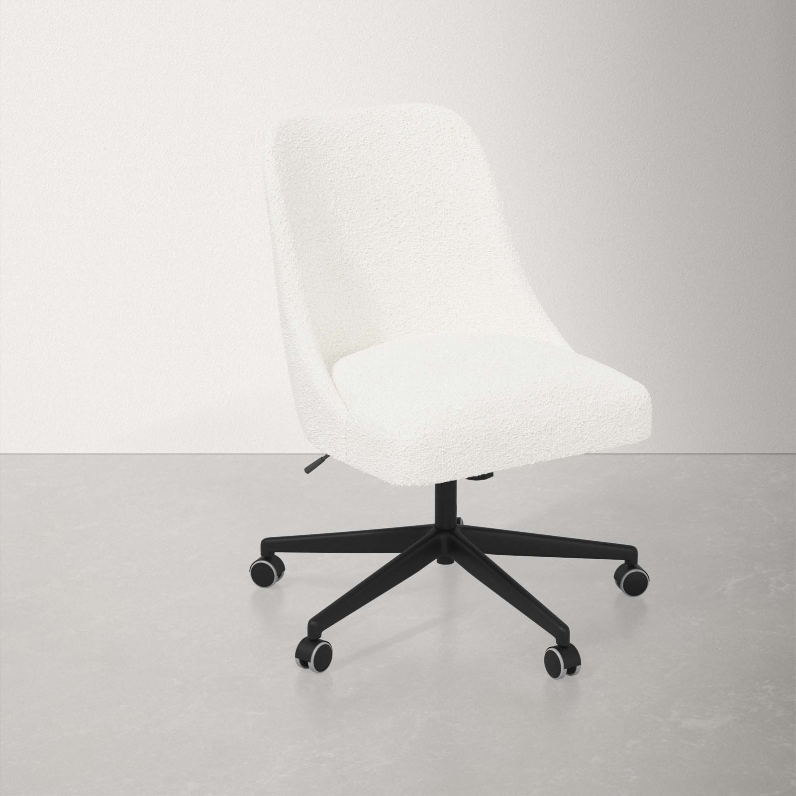Acosta Office Chair, Classic Snow Boucle