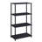 Black Bookshelf With 4 Shelves - Enhances Your Reading Area 44.5 Inches Wide Offers Ample Display Space-123331977