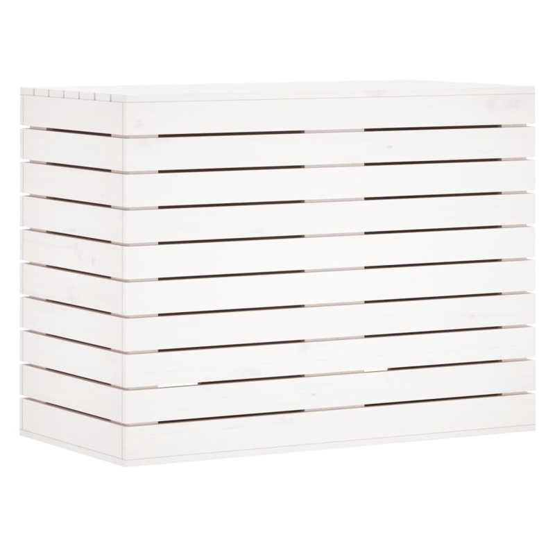 Wood Laundry Basket, 26" H x 34.8" W x 17.3" D, White