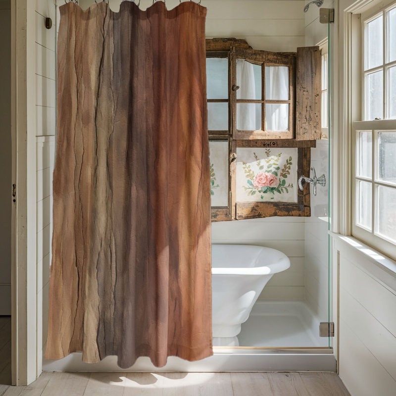 Itxaso Abstract Shower Curtain, 74"H x 71"W