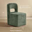 Chaises de salle Ã  manger rembourrÃ©es Ã  roulettes, fauteuil simple moderne avec roulettes silencieuses pour le salon, livrÃ© assemblÃ©-134483868