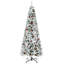 Arbre de Noël ouvert enneigé avec 600 branches de pin réalistes, pommes de pin et baies rouges-1558425575