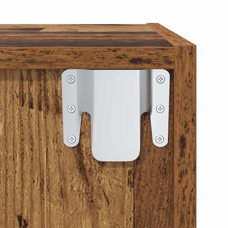 Wall-Mounted TV Cabinets 2 Pcs 37 X 37 X 107 Cm, Old Wood