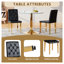 Ensemble de 4 chaises de salle à manger modernes avec revêtement en polyuréthane et structure en métal, noir et or