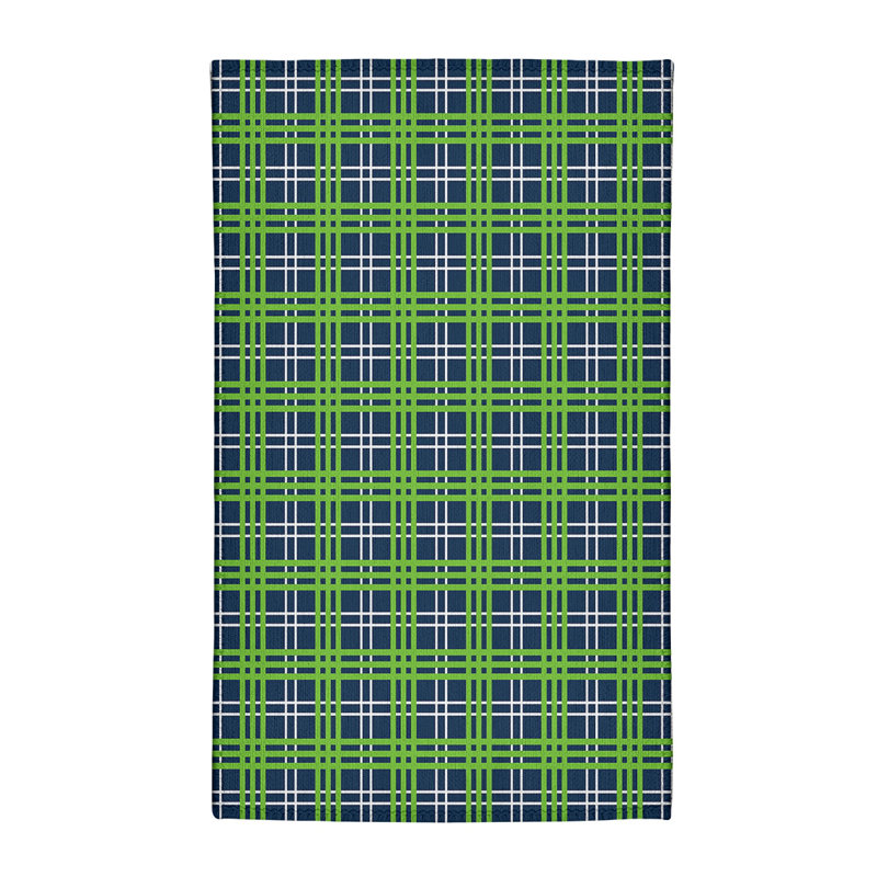 Tapis à carreaux bleu, Rectangle 5 pi x 7 pi