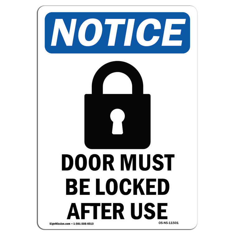 https://assets.wfcdn.com/im/77123873/resize-h755-w755%5Ecompr-r85/2191/219171933/Door+Must+Be+Locked+Sign.jpg