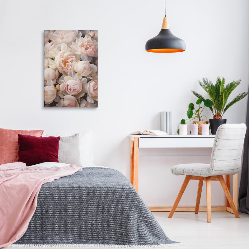 Art mural sur toile Blooming Pink Pivoines par Roozbeh Bahramali, H 30 po x l 20 po