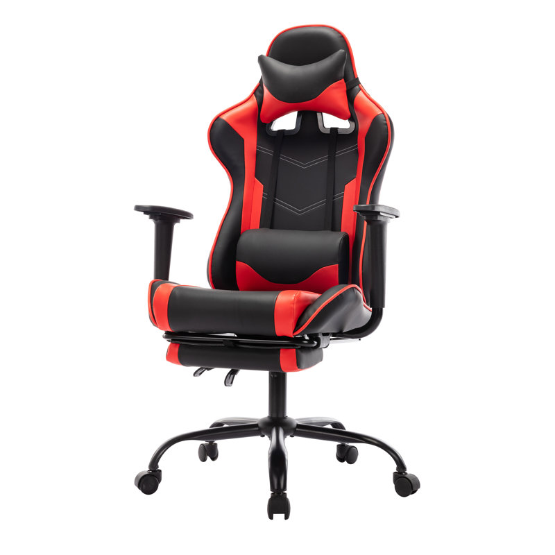 Fauteuil de jeu réglable, Similicuir rouge / noir