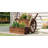 Wooden Wheelbarrow Planter With Wheels - Two-tier Outdoor Garden Decor For Plants And Flowers