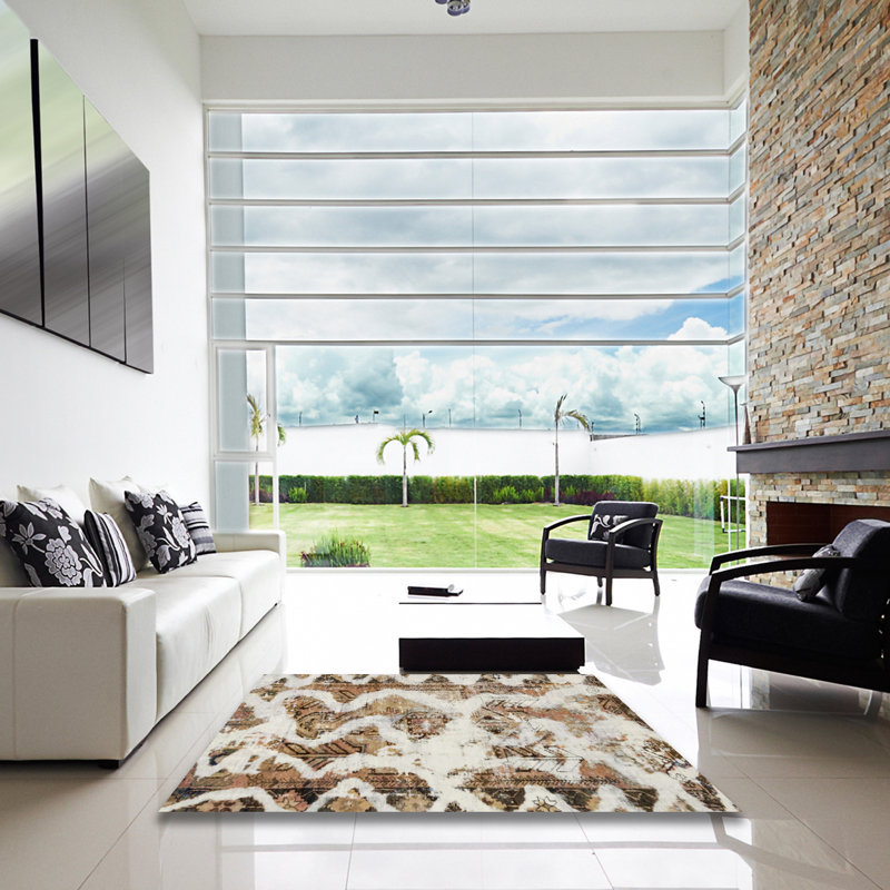 Abstract Indoor Rug, Square 8'