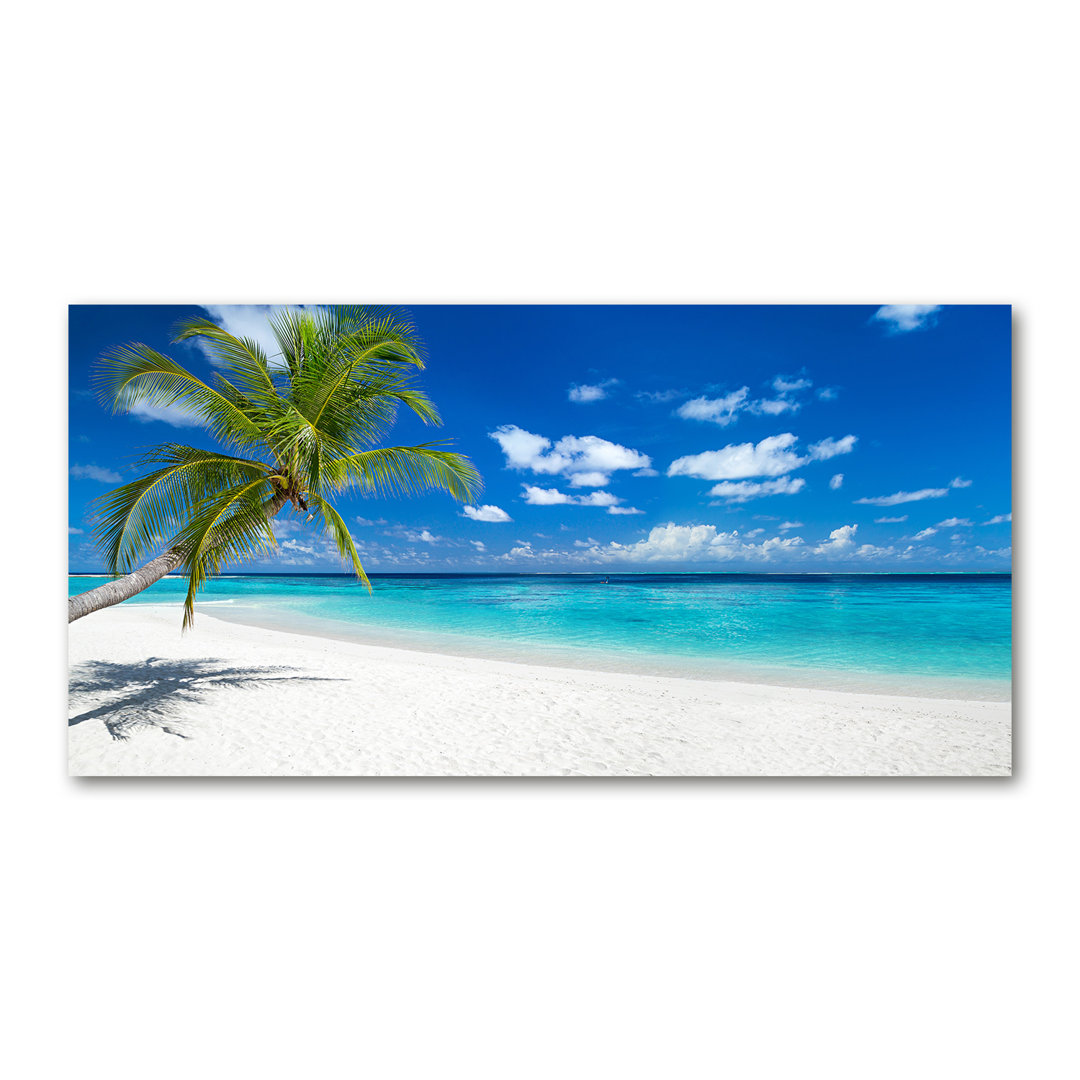 Leinwanddruck - Wandkunst - Drucke auf Leinwand - 120X60 Bild Bildthema: Tropischer Strand