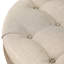 Élégante table basse de rangement - ronde, revêtement en lin, pieds en bois, ronde classique avec revêtement pour tablette-131258204