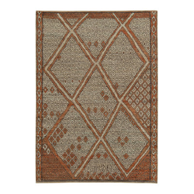 Moroccan Hand Knotted Wool Area Rug