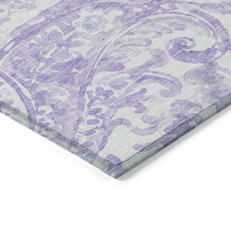 Solveigh Washable Paisley Indoor / Outdoor Rug, Rectangle 9' x 12'
