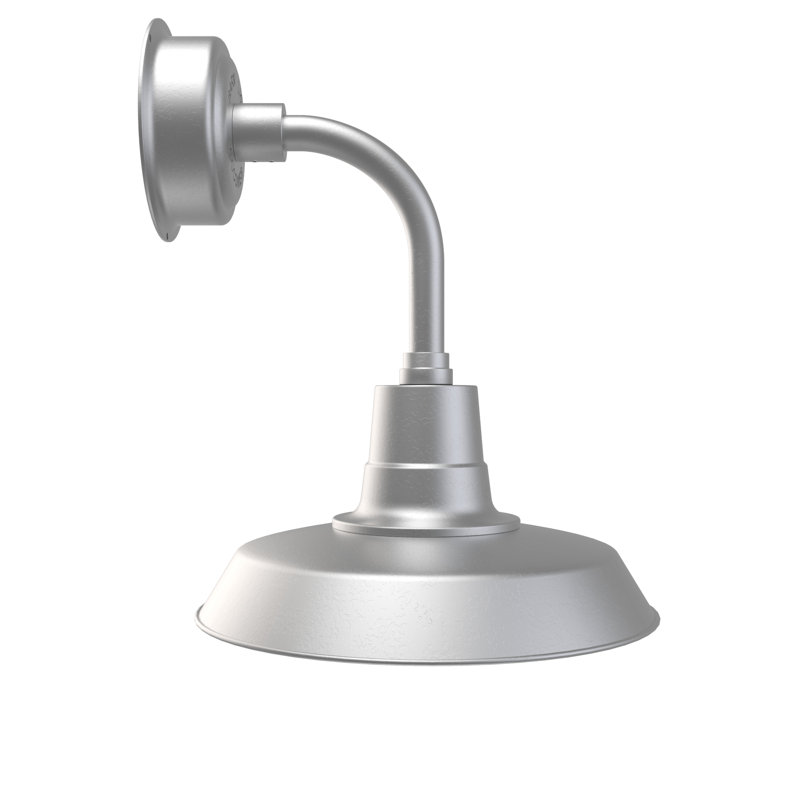 Paulina LED Barn Light, 25.25" H x 14" W x 17.78" D, Galvanized Silver