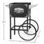 Chariot Popcorn - support de remplacement vintage pour pop-corn de 8 onces avec tablette, poignée et roues de style vélo par Great Northern Popcorn (noir)