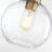 1-Light Semi Flush Mount with Clear Glass Shade