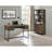 Rustic Herringbone 2-Door Bookcase With Country Charm And Durable Construction