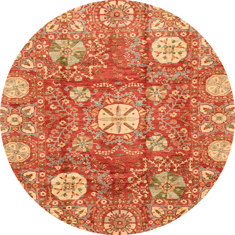 Tapis abstrait moderne 3801, Rond 8 pi