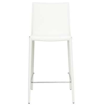 Tabouret de comptoir en cuir 25,5 po Kurland Sperazza