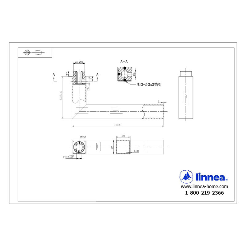 Passage Door Lever, Double Dummy, Polished Stainless Steel