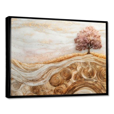 Renfrow Farm Charm Meadow with Lavender Ink Field Landscape II - ferme, art mural