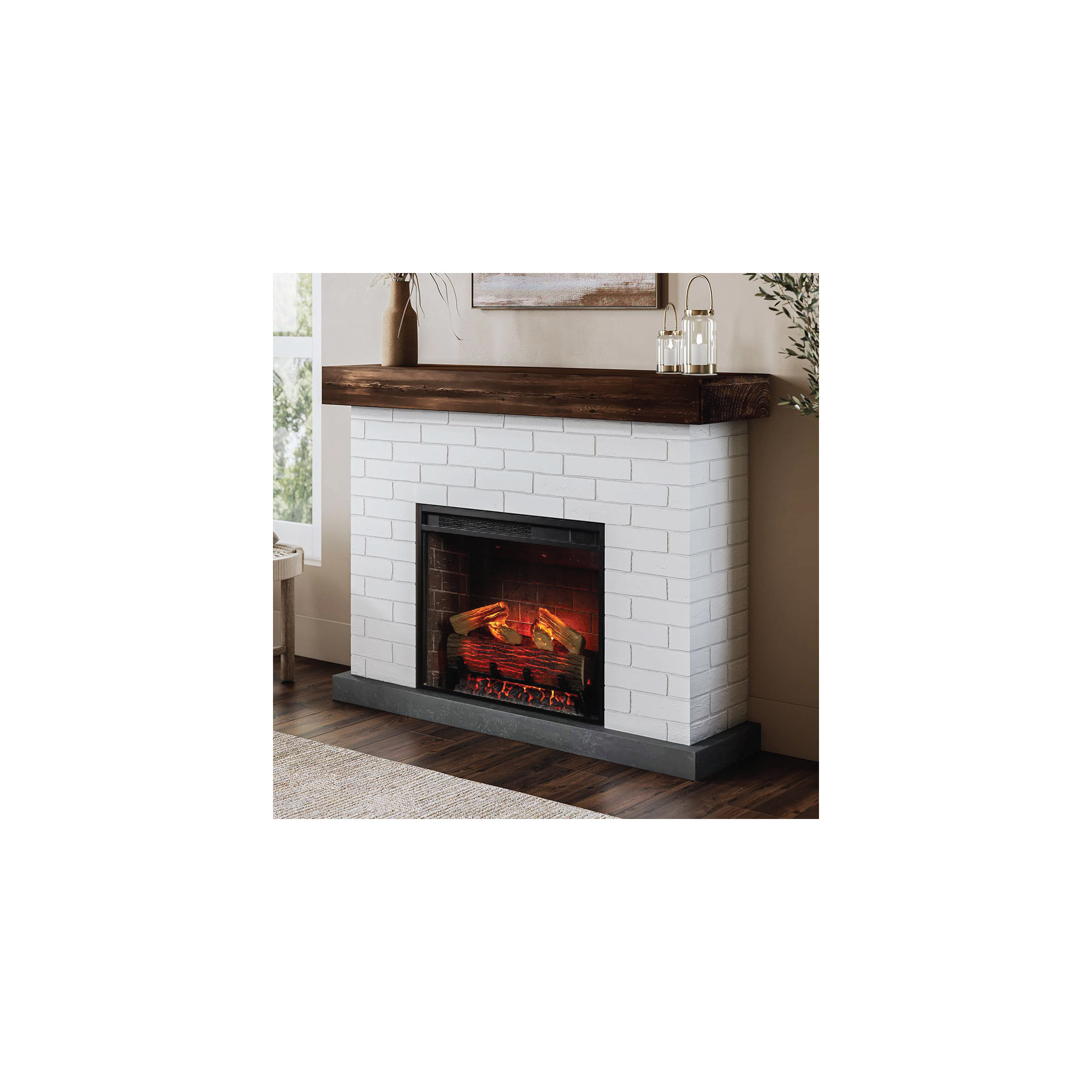 Country Living 28" Jackson White Brick Mantel