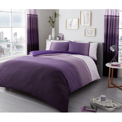 Cotton Blend Geometric Shapes Duvet Cover Set with Pillowcases